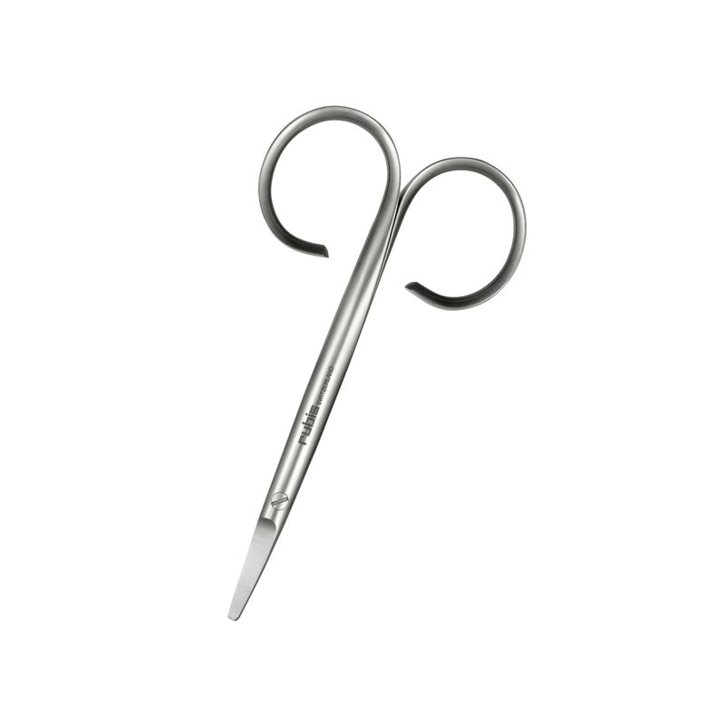 Rubis Stainless Steel Infant Nail Scissors with Blue Leather Elephant Case, For Precise Fingernails and Cuticles, 1K416, Silver,Rubis Switzerland Swiss Made World Renowned Precision - Image 2