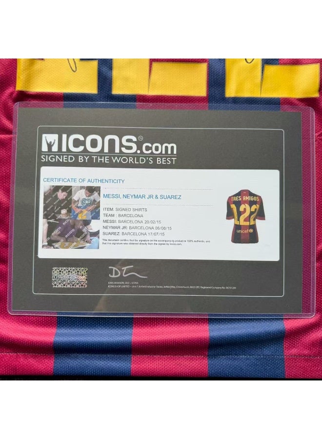 روبّان أيقونات روبان موقعة/موقعة، احصل على قمصان حصرية محدودة الإصدار، بما في ذلك نيمار جونيور وميسي وCR7 ولامين يامال، قميص كرة قدم من مجموعة محدودة الإصدار، صندوق أعمى مع شهادة PSA JSA أو Beckett COA--الأهلي/النصر/الهلال/الاتحاد/ريال مدريد - Image 2