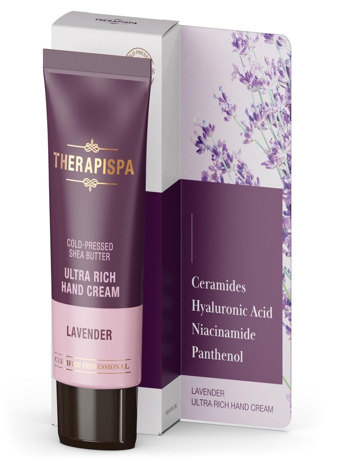 THERAPISPA Ultra Rich Hand Cream - Intensive Hydration & Repair for Dry, Chapped Hands | Enriched with Shea Butter, Ceramides, Niacinamide (B3) & Panthenol (B5) (Lavender, 2.0 oz, Pack of 1) - Image 1