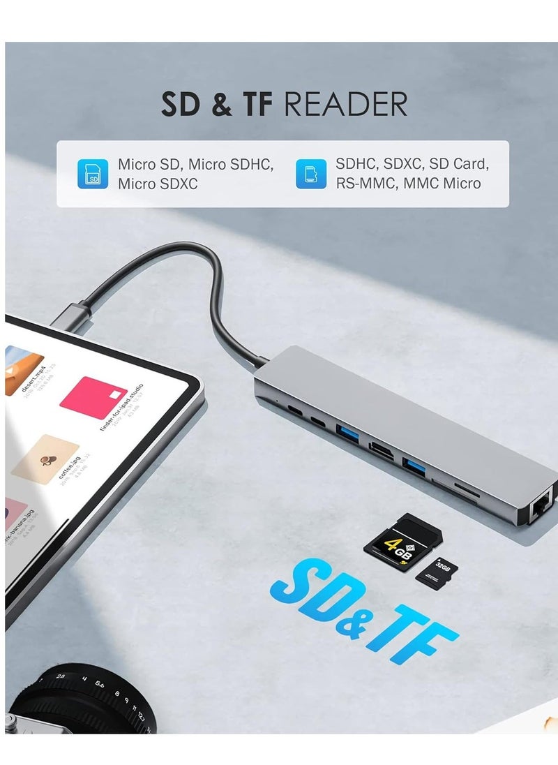 Raxoom 8-in-1 USB C Docking Station â€“ Multiport Adapter with 4K HDMI, Power Delivery & More - Image 3