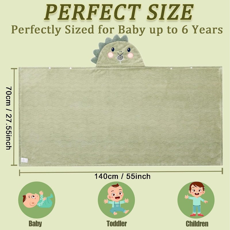 kmilro Toddler Towels with Hood for Boys Girls 06 Years 2Pack Hooded Baby Bath Towels for Kids 275X55 Ultra Absorbent Soft Thick Toddler Bath Towel Baby Beach Towel Bathrobe Toallas para Bebe - Image 2
