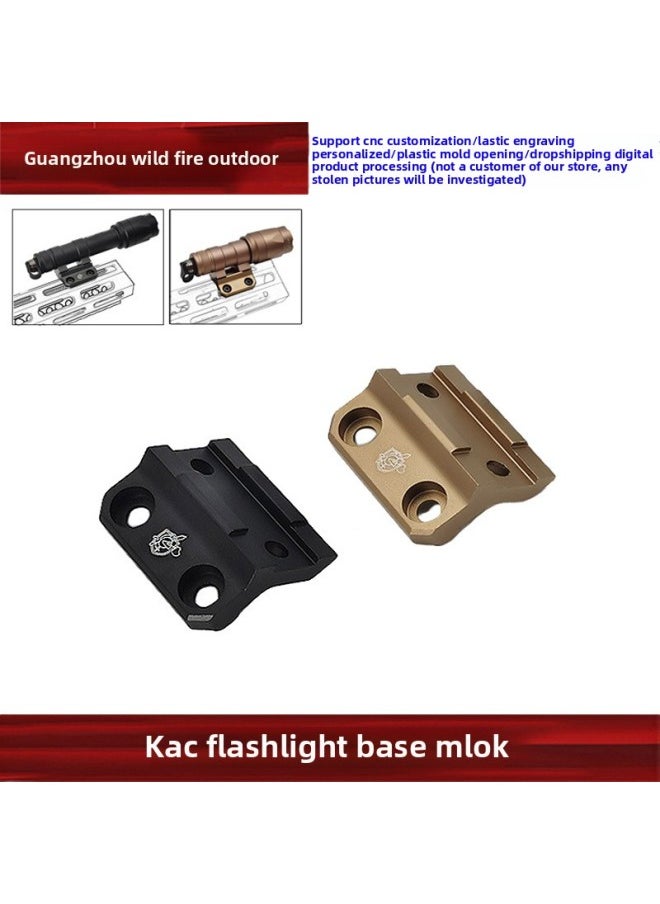 Generic - [KAC Flashlight Base] Tactical M300/M600 Flashlight Metal Base KAC Side Flashlight Stand MLOK-Color:Black Yr498 - Image 1