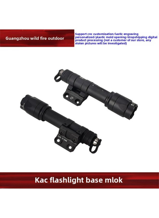 Generic - [KAC Flashlight Base] Tactical M300/M600 Flashlight Metal Base KAC Side Flashlight Stand MLOK-Color:Black Yr498 - Image 1