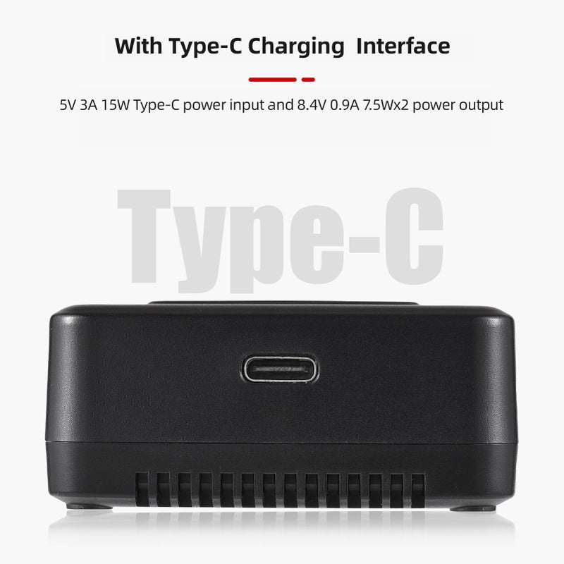 Portable 2-slot Battery Charger for Godox V1/ V860III Series Flash Speedlite Batteries VB26A/VB26B/VB30 - Image 2
