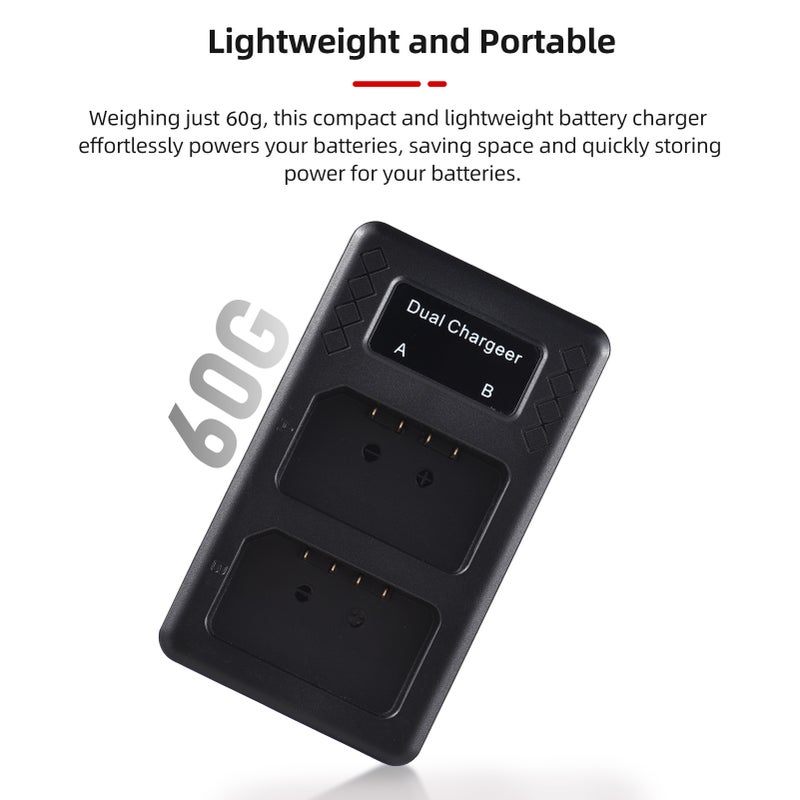 Portable 2-slot Battery Charger for Godox V1/ V860III Series Flash Speedlite Batteries VB26A/VB26B/VB30 - Image 3