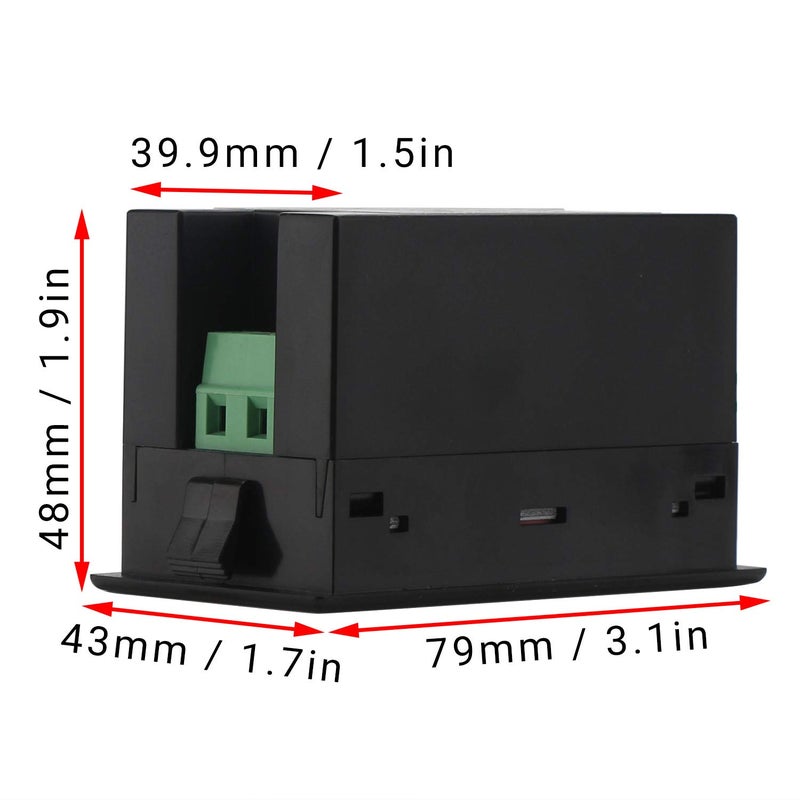 DROK AC Meter, AC 80-300V 100A Voltage Current Power Factor Frequency Electric Energy Monitor Ammeter Voltmeter Multimeter Tester 110V 220V Digital Color LCD Volt Amp Watt Detector Reader Panel - Image 4