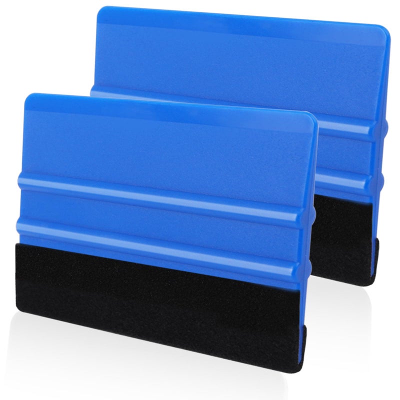 WRAPXPERT Blue Felt Squeegee2 Pcs Squeegee for VinylMedium Hardness Vinyl Squeegees Scraper Tool Kit for Crafts Car Wrap Window Tint Wallpaper Glass Film Application - Image 3