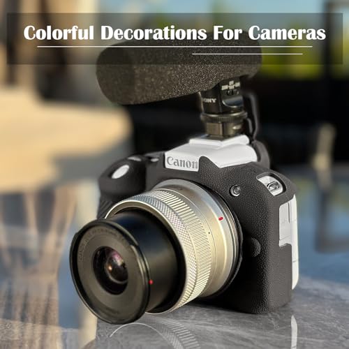 Easy Hood R50 Camera Case, Buttons Marking Protective Camera Cover for Canon EOS R50 Mirrorless Vlogging Camera, Soft Silicone Case Lightweight Body Skin Bag Cover Black - Image 4
