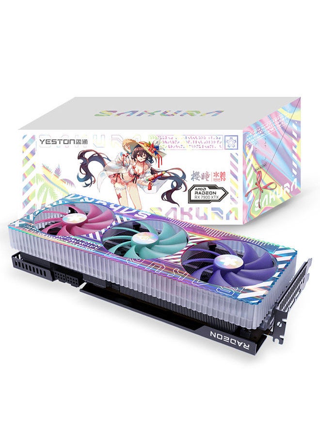 yeston - RX7900XT-24GD6 Sugar YA Graphics Card 24G/384bit/GDDR6 Memory 2270-2500MHz Core Frequency  with Dual Ball Fan with Light HD+DP*3 Output Ports - Image 1