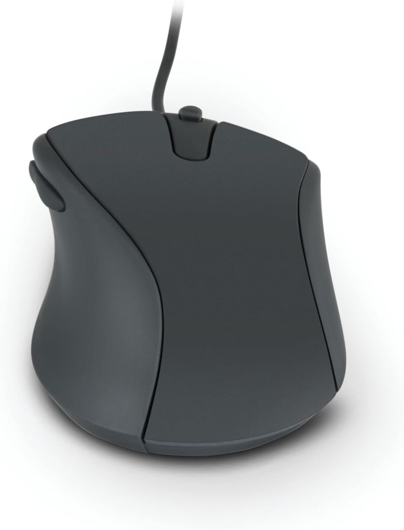 SPEEDLINK AXON Silent & Antibacterial Mouse - Quiet Computer Mouse with Cable and Antibacterial Surface, USB Mouse Silent Wired, 5 Buttons, up to 2400 dpi, Black - Image 4