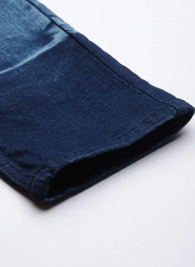 The Indian Garage Co Men Carrot Fit Solid Mid-Rise Stretchable Jeans