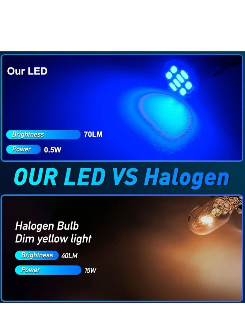 MUNTAQI 20Pcs T10 194 168 LED Dash Instrument Light Bulbs Blue Super Bright T10 Instrument Panel Gauge Cluster Dashboard Lights Bulbs 12V Chipset - Image 4