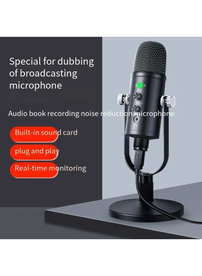 ميكروفون مكثف USB من ZFSZ مع حامل معدني، صدى وتردد، تحكم في الكسب، زر كتم الصوت، غطاء واقي من الرياح ومحول للكمبيوتر، البودكاست، البث المباشر، الألعاب - Image 2