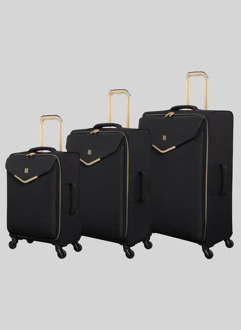 Matalan Black IT Luggage Ravishing Black Soft Suitcase  | Best Price UAE