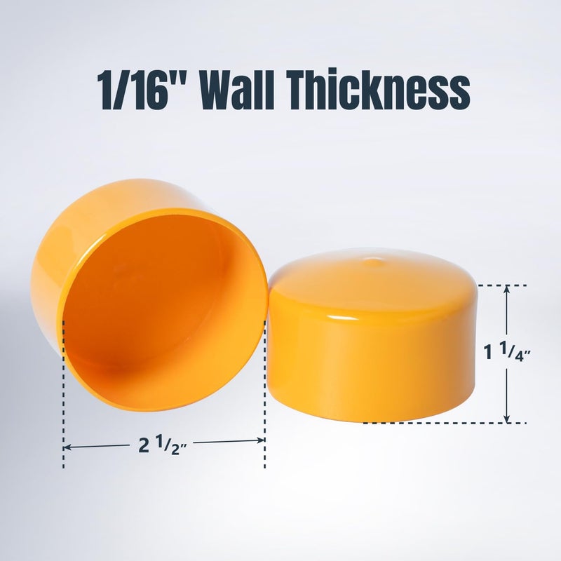 POWERTEC 2-1/2" ID Dust Collection End Cap for 2-1/2" OD Pipes, Plastic Pipe Cover for Woodworking Dust Systems, 2-Pack (70451-P2) - Image 2