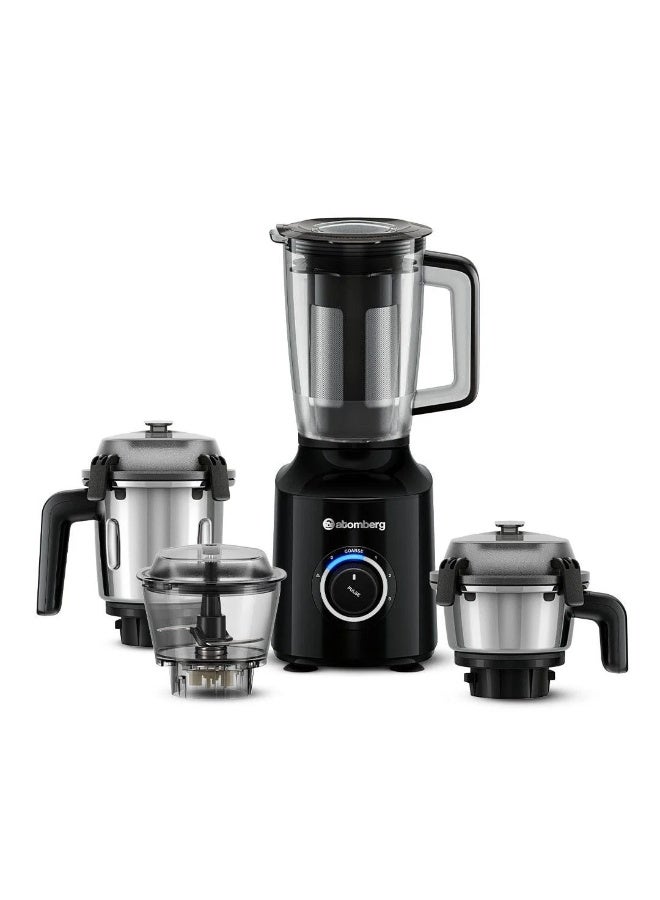 Atomberg Zenova Fresh Juicer Mixer Black FG1231 | High Nutrition | Easy Assembly & Cleaning | Auto Reverse | XL Hopper | Ideal for Fruit, Veggie Juices, Coconut Milk | Black - Image 1