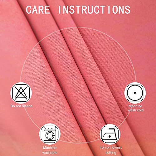 LEMOMO Blackout Curtains 52 x 84 inch/Coral Curtains Set of 2 Panels/Thermal Insulated Room Darkening Bedroom Curtains - Image 4