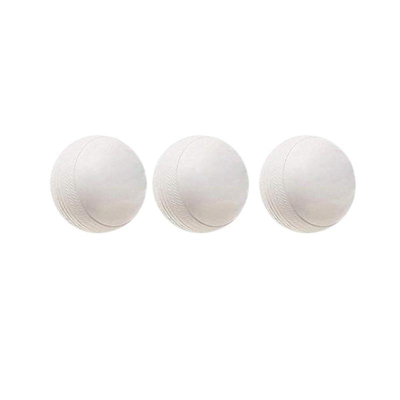 UP15 Heavy Plastic Cricket Training Balls 60 gm for Indoor and Outdoor Game, Drills and Bounce Practice (White) Pack of 3 - Image 1