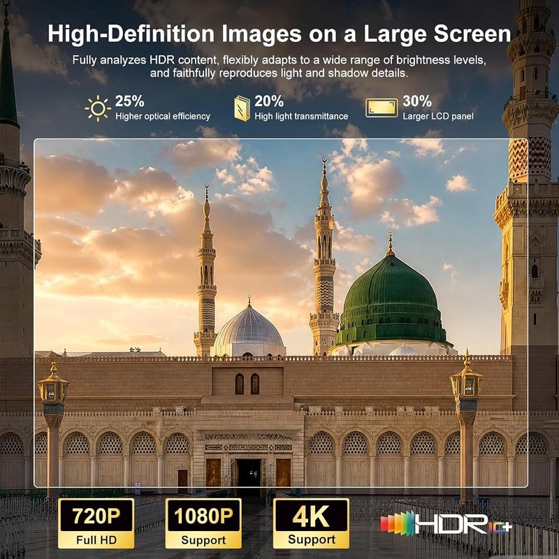 Salange N21 Mini Projector 4K Support Android 14,White Noise & Wake Up Mode - Image 4