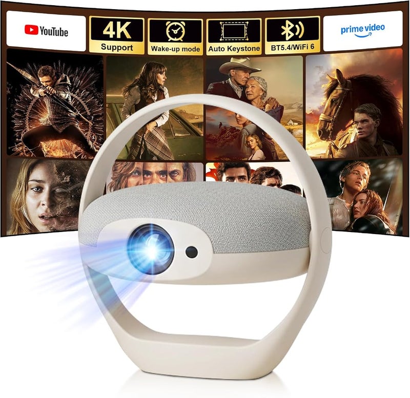 Salange N21 Mini Projector 4K Support Android 14,White Noise & Wake Up Mode - Image 1