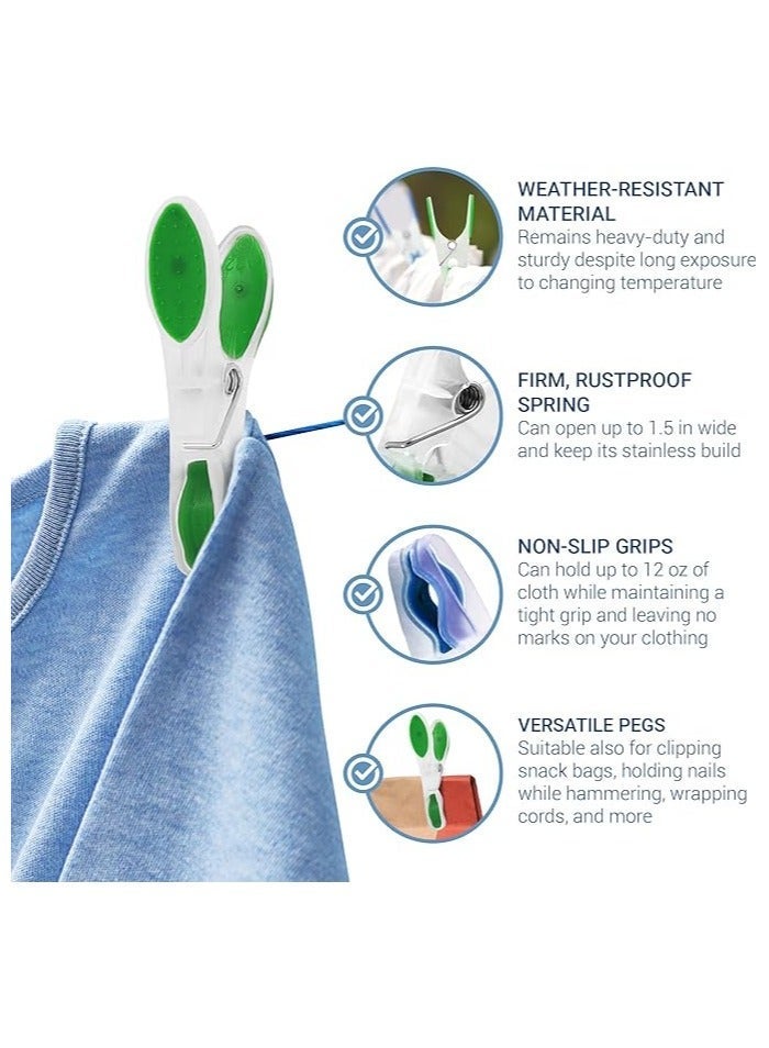 Soft Grip Clothes Pegs, 24 Pieces - Image 5
