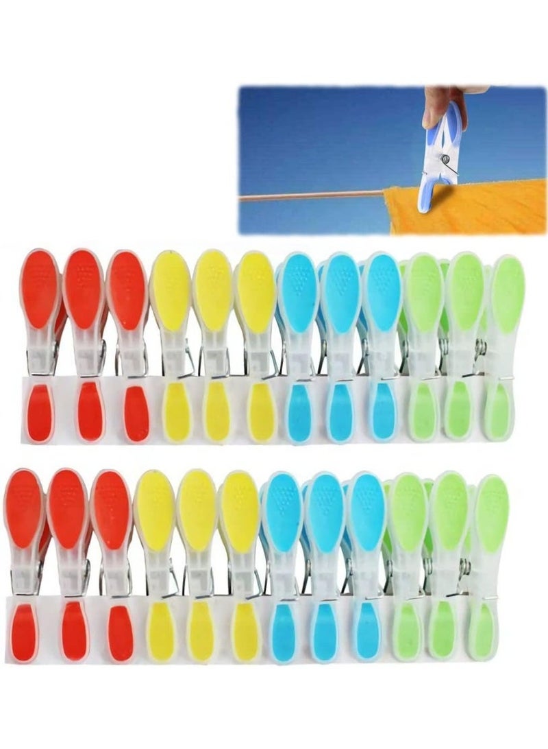 Soft Grip Clothes Pegs, 24 Pieces - Image 1