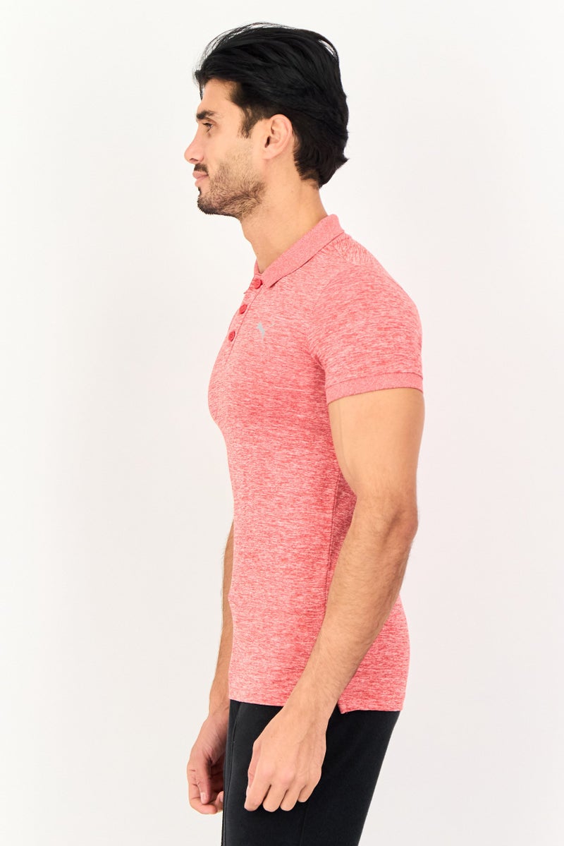 PUMA Men Sportswear Fit Short Sleeve Outdoor Polo Shirt, Heather Red - Image 3