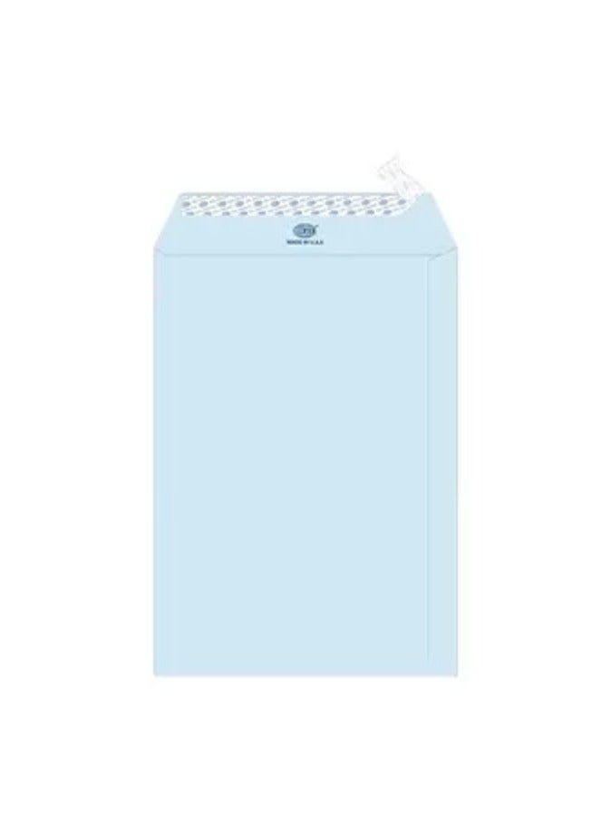 FIS Color Envelopes Peel & Seal, Pastel Colors, Pack of 50 Pcs. Blue Color, 10 x 7 Inch, 80 GSM
