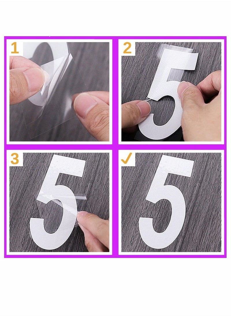 Generic Reflective Mailbox Numbers for Outside 50PCs Waterproof Stickers 3'' and 4'' Self Adhesive 0 to 9 Vinyl Number Signs Window Door Cars Trucks Home Business Address  - Image 3