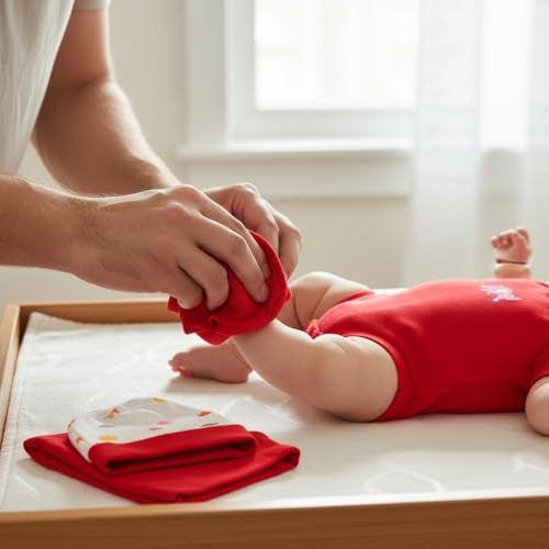 VParents Honey Punch New Born Baby Gift Set (Red, Pack of 10) - Image 3