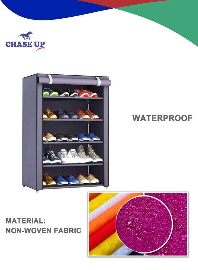 Chase Up 5-Layer Stylish Shoe Organizer, Shoe Rack for Entryway Hallway Storage Furniture with 5 Open Shelves Perfect for organizing shoes - Image 3