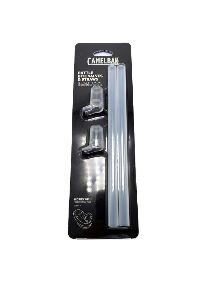 CAMELBAK - Camelbak Eddy  And Groove Bottle Accessory  2 Bite Valves And 2 Straws  Fits Only Eddy   Cap - Image 1