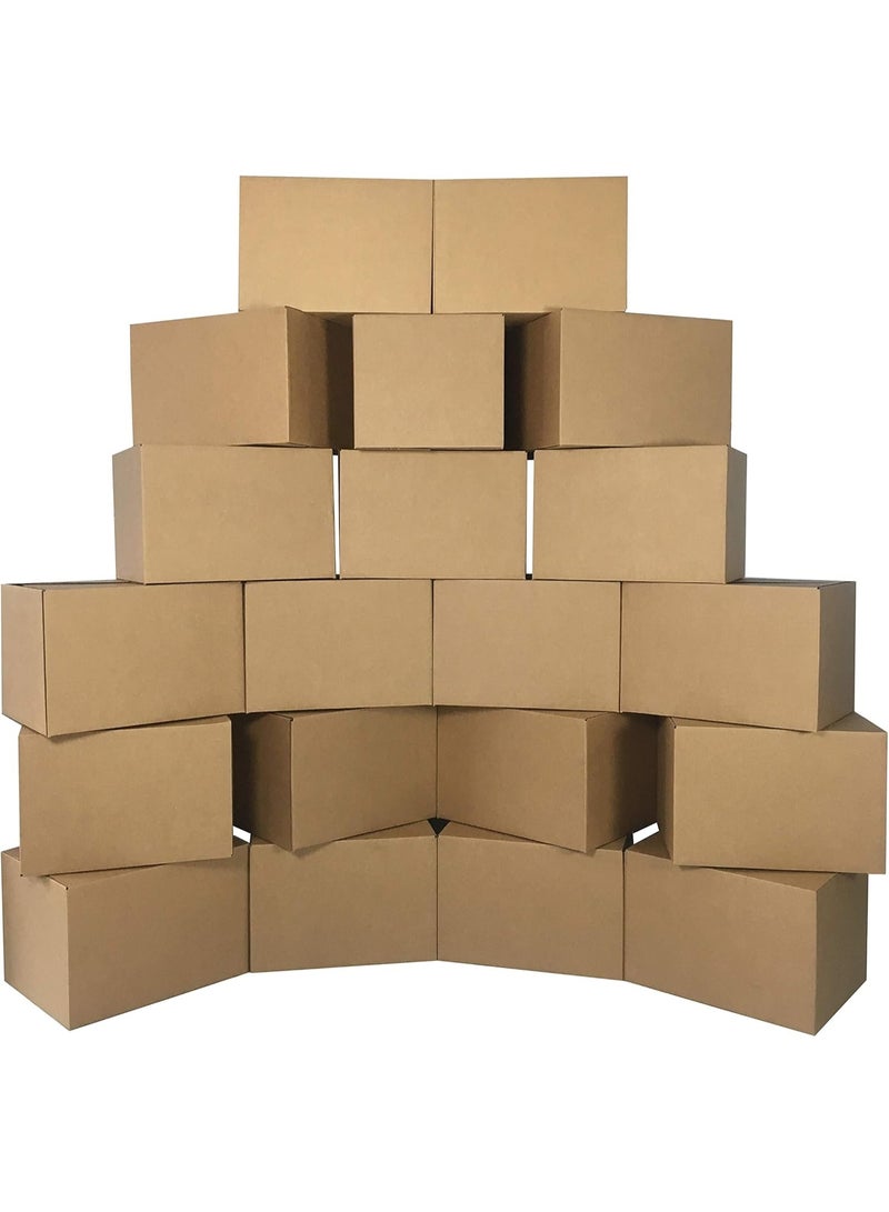 أفيديتي صناديق نقل متوسطة الحجم – عبوة من 20 صندوق كرتوني قوي للتعبئة والتخزين – مقاس 18 × 14 × 12 بوصة – صناديق متينة لنقل الأغراض المنزلية أو المكتبية - Image 1