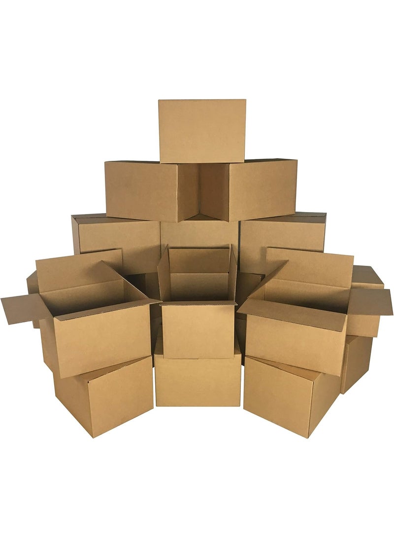 أفيديتي صناديق نقل متوسطة الحجم – عبوة من 20 صندوق كرتوني قوي للتعبئة والتخزين – مقاس 18 × 14 × 12 بوصة – صناديق متينة لنقل الأغراض المنزلية أو المكتبية - Image 4