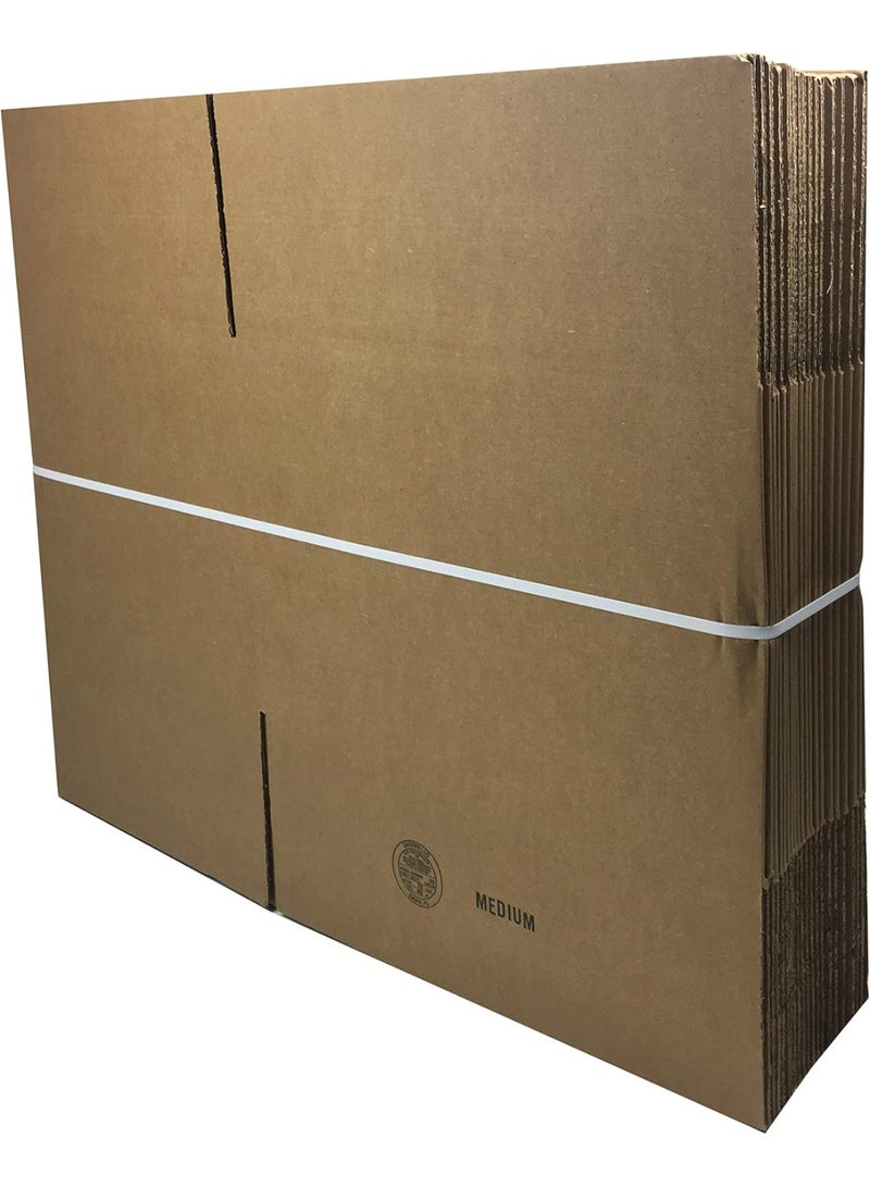أفيديتي صناديق نقل متوسطة الحجم – عبوة من 20 صندوق كرتوني قوي للتعبئة والتخزين – مقاس 18 × 14 × 12 بوصة – صناديق متينة لنقل الأغراض المنزلية أو المكتبية - Image 5