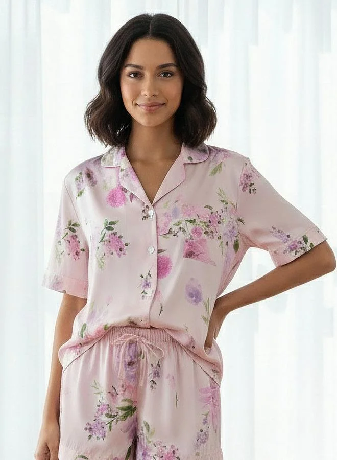 Aadaraya Aadaraya Shorts Set Button-Down Shirt & Shorts