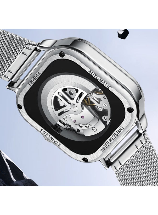 Mark Fairwhale Automatic Mechanical Watch For Men, Students, Sports, Skeleton Design, Top Ten Famous Watches, Chinese Brand, Birthday Gift For Boyfriend, 6014 - Image 4