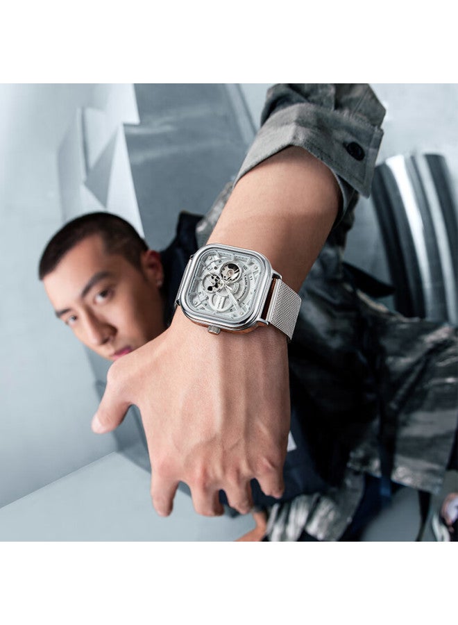 Mark Fairwhale Automatic Mechanical Watch For Men, Students, Sports, Skeleton Design, Top Ten Famous Watches, Chinese Brand, Birthday Gift For Boyfriend, 6014 - Image 1