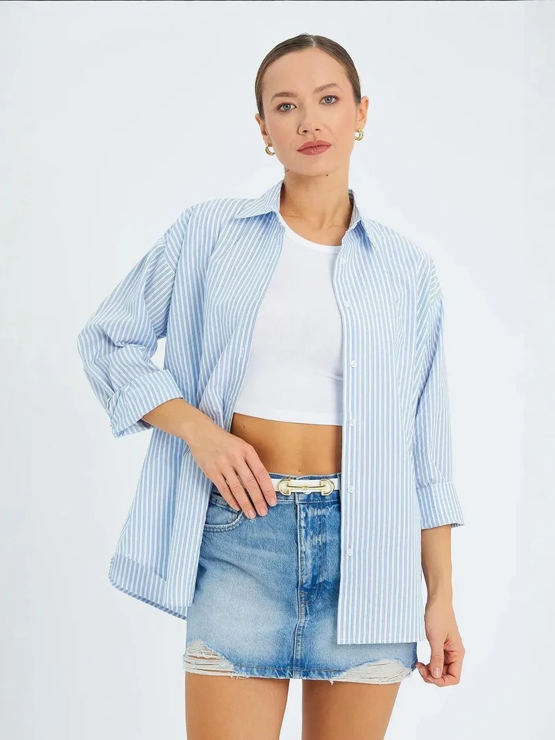 MixRay Mixray Striped Poplin Shirt