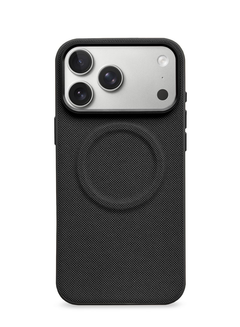 Wtech Apple iPhone 17 Pro Max 5G 2025 Luxury High Quality Magnetic Silicone Sides Case Cover (MCRPSN) - Black - Image 5