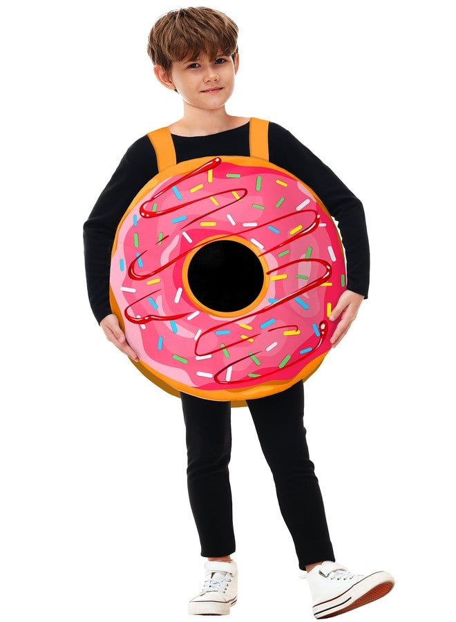 AOBUTE Kids Halloween Sprinkle Doughnut Costume Boys Girls Pink Donut Food Set 3D Printed Lightweight Dessert Outfits M - Image 2