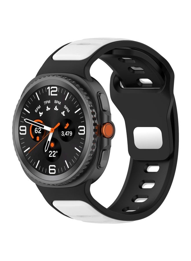 HuHa For Samsung Galaxy Watch8 / Wacth8 Classic xDfind Dual Color Silicone Watch Band(Black White) - Image 1