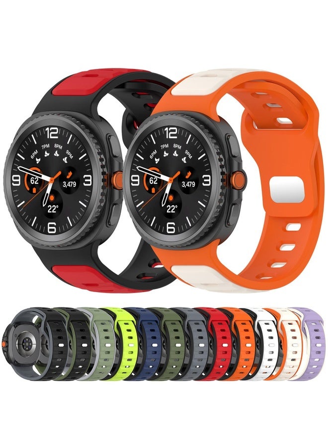 HuHa For Samsung Galaxy Watch8 / Wacth8 Classic xDfind Dual Color Silicone Watch Band(Black White) - Image 3