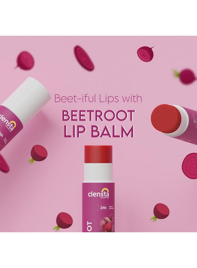كلينستا مرطب شفاه الشمندر مع حمض الهيالورونيك عامل حماية من الشمس SPF 30 مع الشمندر وحمض الهيالورونيك لترطيب الشفاه وتفتيحها داكنة للنساء والرجال 5 جرام شفاف - Image 5