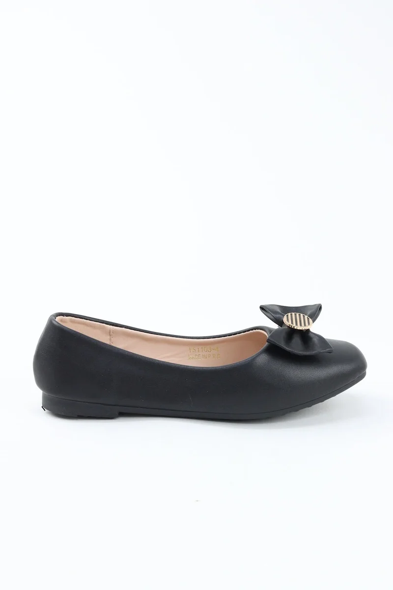 Viny VINY Women's Cushioned Ballet Flats – Comfortable Slip-On Ballerina Shoes with Bow Detail, Lightweight Flat Shoes for Office, Walking, Travel & Everyday Wear