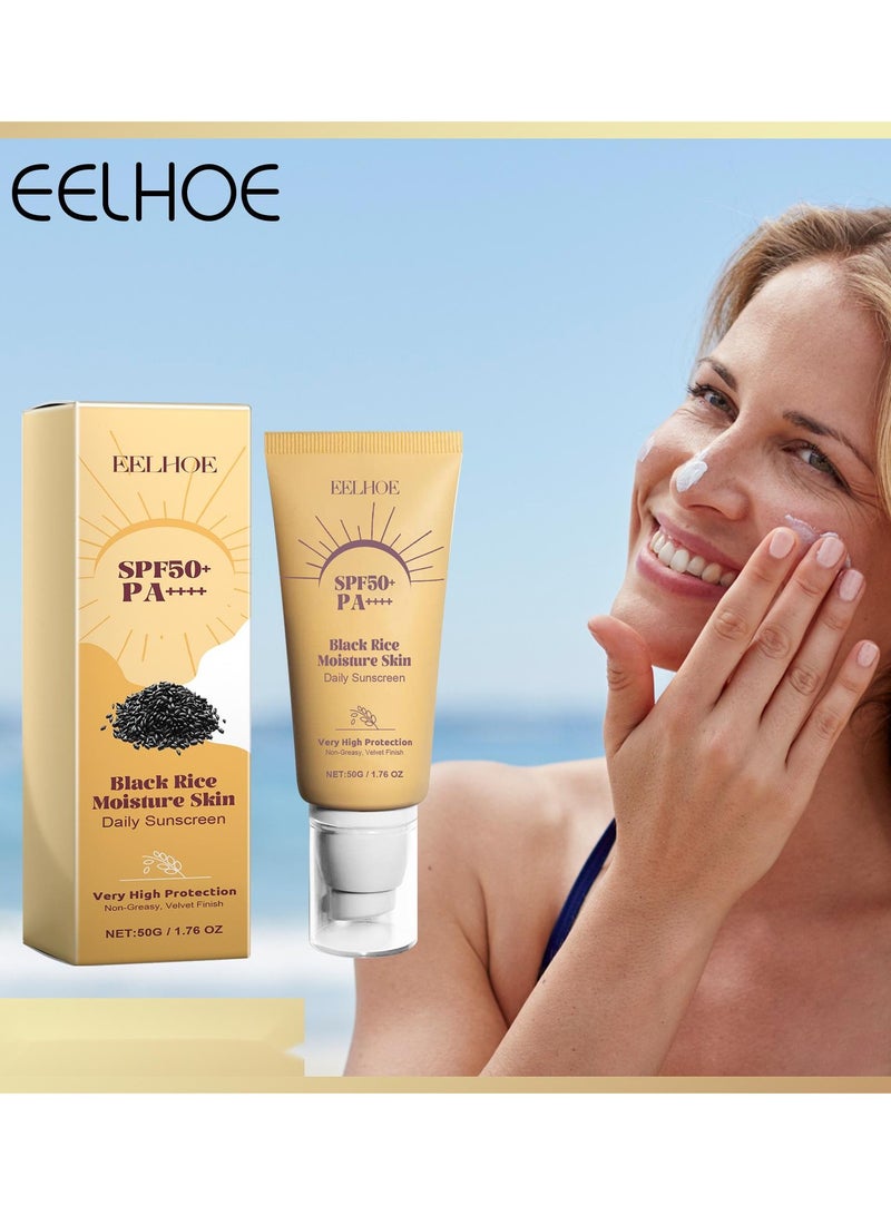 EELHOE Black Rice Moislure Skin Daily Sunscreen for Hyaluronic Acid Watery Sun Gel - Image 1
