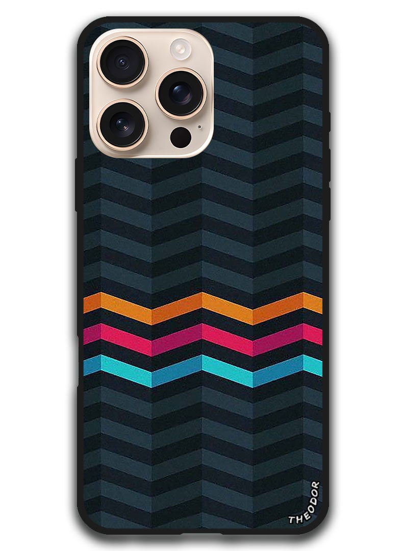 Theodor Protective Case Anti Scratch Shock Proof Bumper Cover For iPhone 16 Pro Max (6.9)-inch Lines - Image 1