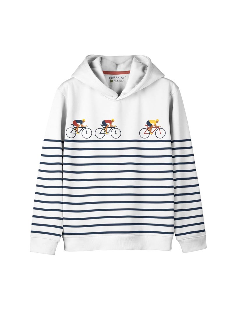HELLCAT Trendy Printed Cotton Blend Hoodie Sweatshirt for Boys_White2_15-16 Years - Image 1