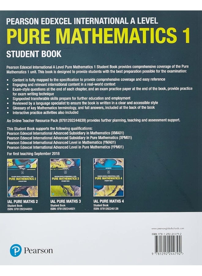 Pearson Edexcel International A Level Mathematics Pure Mathematics 1 Student Book - Image 2