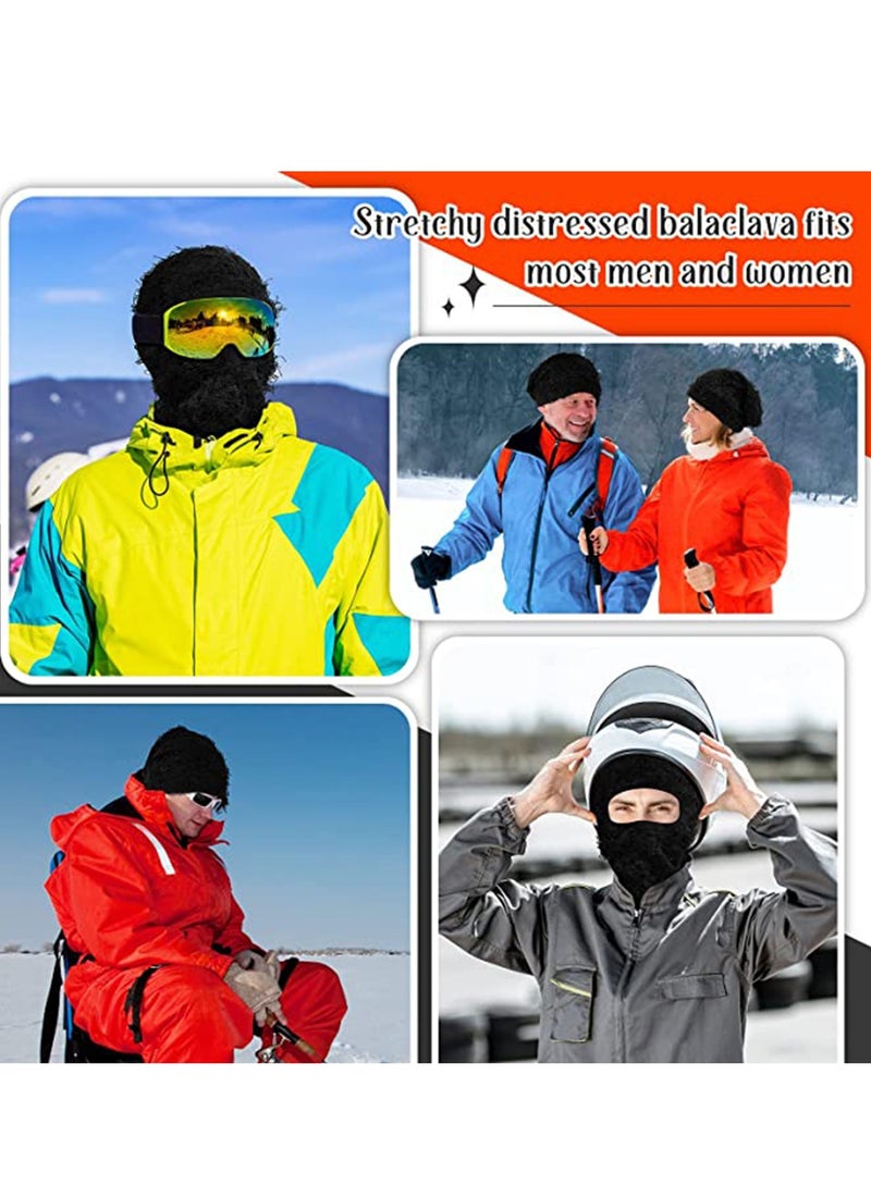 SYOSI Balaclava Ski Mask, Full Face Mask, Windproof Face Cover Sun UV Protection, Thermal Windproof Winter Scarf, Men Women Outdoor Sport Cycling Cap 2PCS - Image 3